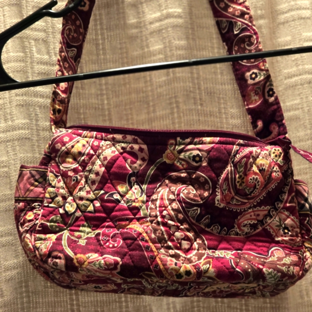 Vera Bradley maroon paisley small purse